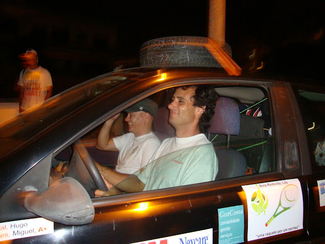 Hugo e Miguel a iniciarem a viagem