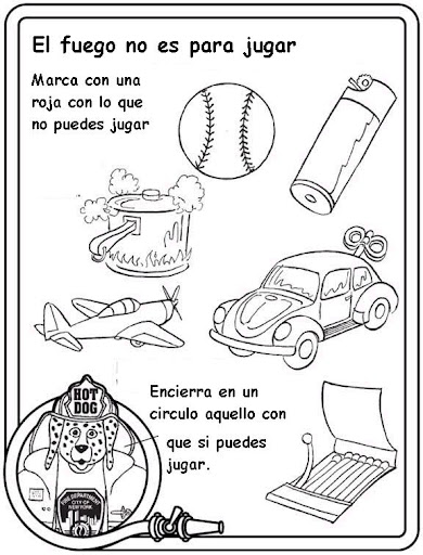 APRENDE A PREVENIR INCENDIOS CON LAMINAS PARA PINTAR