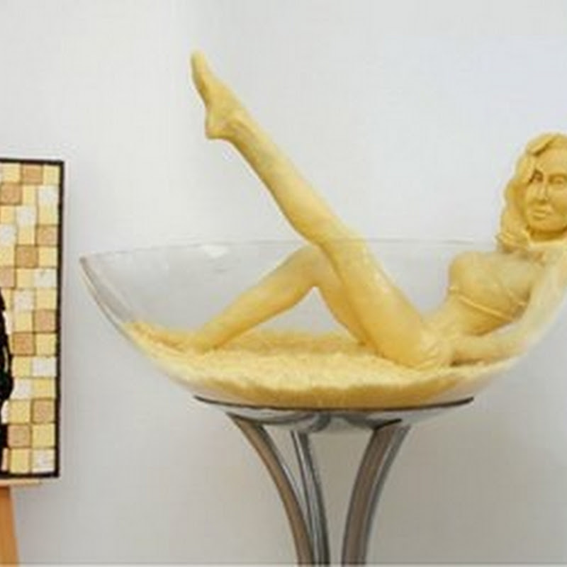 Esculturas hechas de queso