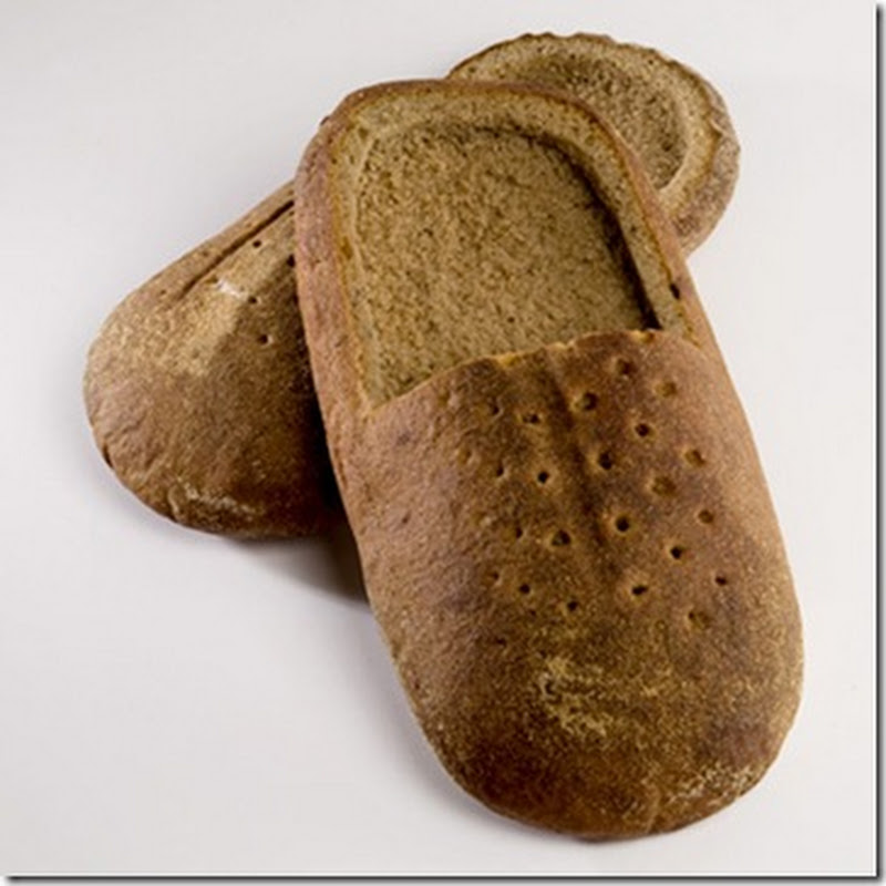 Zapatillas hechas de pan