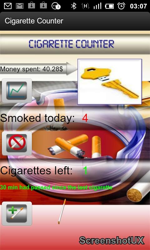 Android application Cigarette Counter screenshort