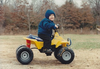 Tyler on 4-wheeler 2