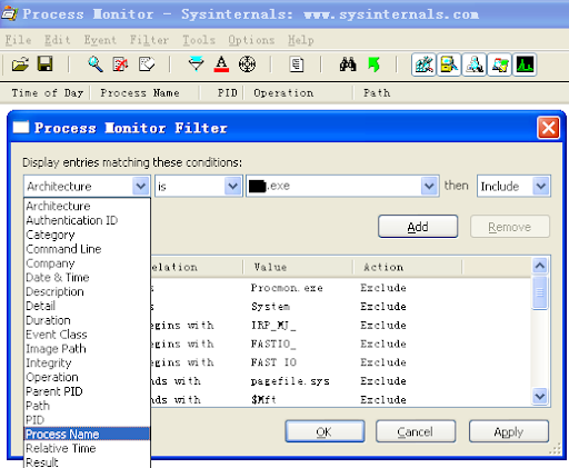设置Process Monitor 设置Process Monitor