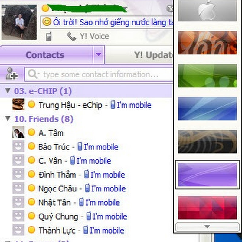 Mang giao diện 'quả táo' vào Yahoo! Messenger 10