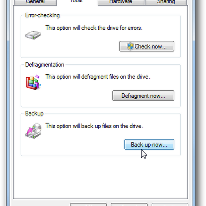 Sử dụng Backup và Restore trong Windows 7