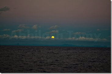 Moonrise over Mauritius