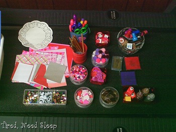 valentine art box supplies