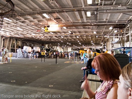 © Bob Baillargeon - USS Midway - hangar area below flight deck