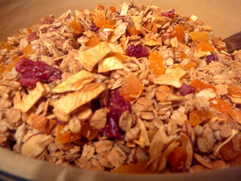 The Hidden Pantry Maple Granola toasting away in my oven.