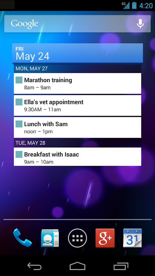 Google Calendar Android
