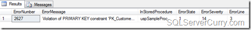 ErrorHandling StoredProcedure