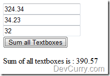 Sum TextBoxes jQuery