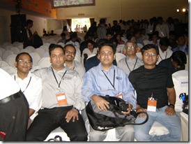 Left to Right - Sumit, Nitin, Arjit and Suprotim attending the Keynote