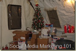 Christmas 05 in a tent, Tal'Afar, Iraq
