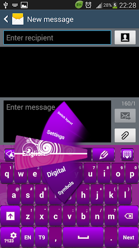 GO Keyboard Purple Light