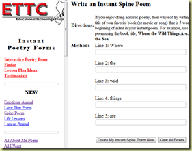 ETTC s new and improved Poetry Forms