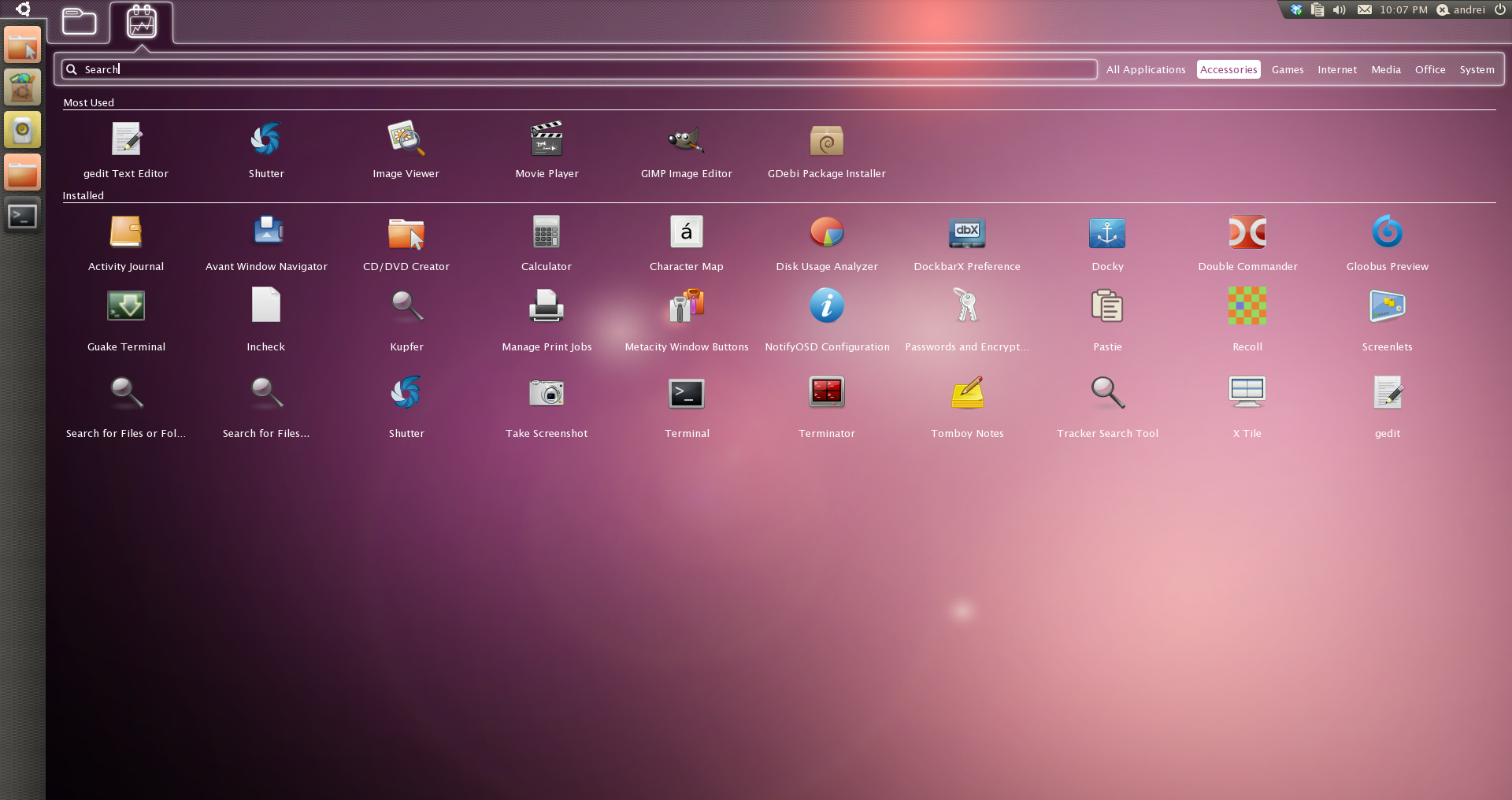 The Unity Launcher Looks Gorgeous Ubuntu Netbook Edition 10 10 Web Upd8 Ubuntu Linux Blog