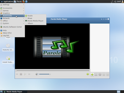 Xubuntu 10.10 screenshot multimedia apps
