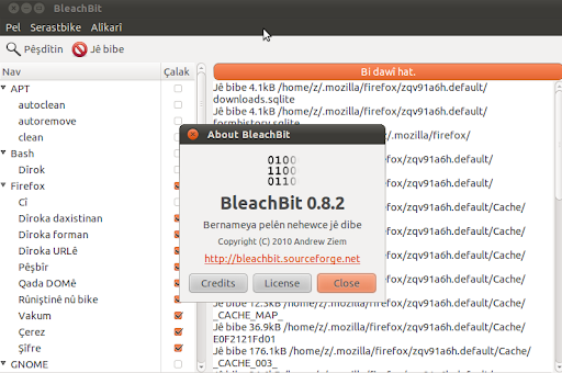 wallpaper ubuntu 1010. BleachBit 0.8.2 on Ubuntu