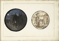 Paar bij maanlicht en Abraham en de engelen