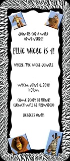 Ellie's 4th Bday Invite blog