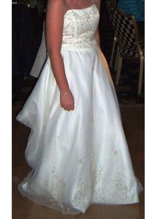 ivory wedding dress Ivory with gold and red beading