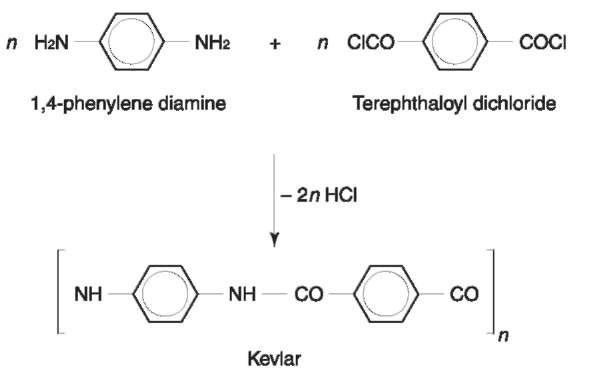 Kevlar: benzene rings are para-substituted.