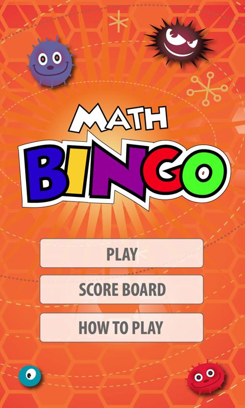 Android application Math BINGO screenshort
