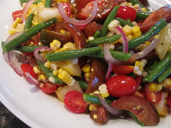 Tomato-Green Bean-Corn Salad