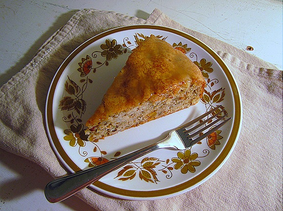 Glazed Pear & Walnut Cake