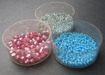 Pink, Blue and Gray Bead Palette