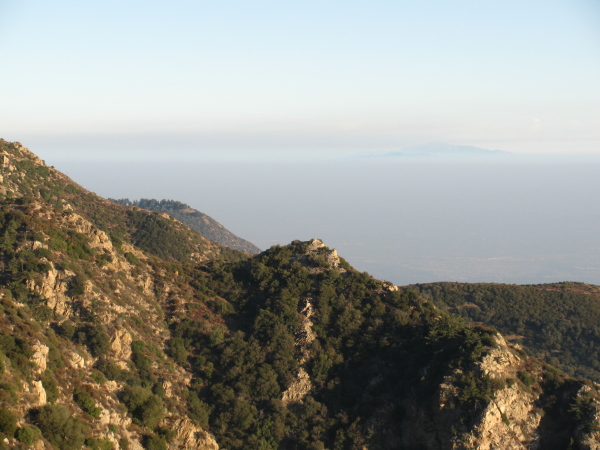 bits of pointy mountain sticking up