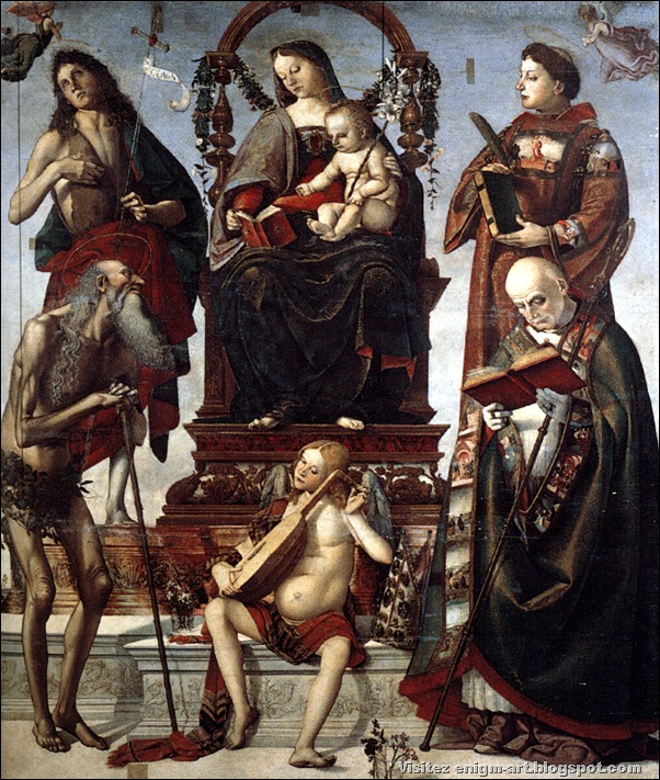 Luca Signorelli, Madonne avec enfant et saints, 1484, Italie