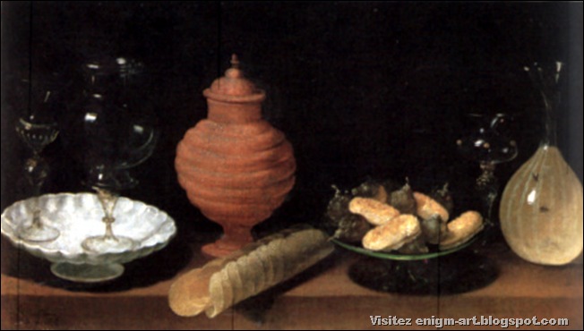 Juan Van der Hamen Y Leon, Nature morte avec verres, céramique et biscuits, 1622