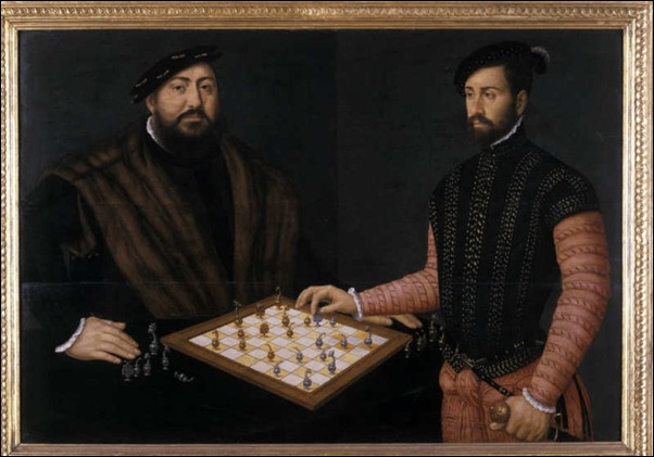 Jan Cornelisz Vermeyen, Von Sachsen jouant aux échecs avec un noble espagnol 1549
