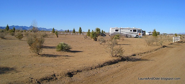 Our site at Rusty's RV Ranch in Rodeo, NM