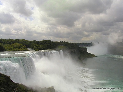 The American falls near Niagara Falls