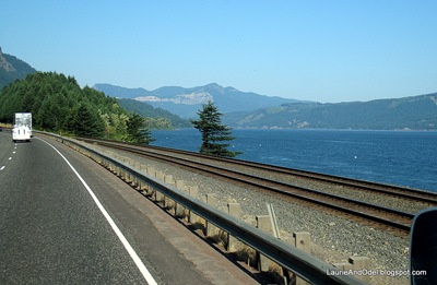 Heading west through the Columbia River Gorge
