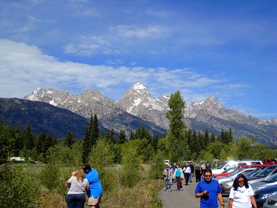 Plenty of tourists still enjoying Grand Teton National Park.
