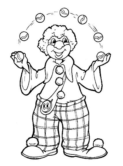 pic Payaso Para Colorear Con Figuras Geometricas dibujos de payasos para colorear