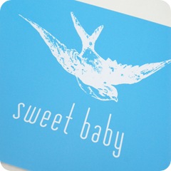 print blue sweet baby detail
