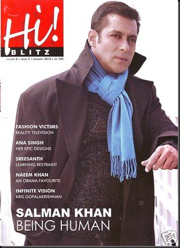 Salman Khan on the front cover of Hi!Blitz  magazine