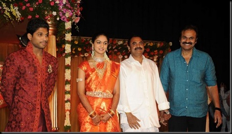 Allu Arjun Sneha Reddy wedding reception pictures-6