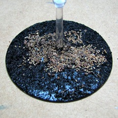 black lava with basing sand