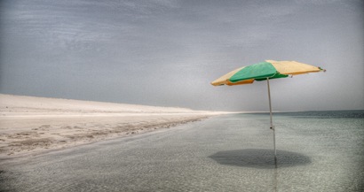 Umbrella in the Water - Abu Dhabi