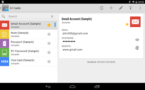 Safe In Cloud Password Manager - screenshot thumbnail