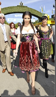 Kim Kardashian in Munich at Oktoberfest hottest cleavage 10