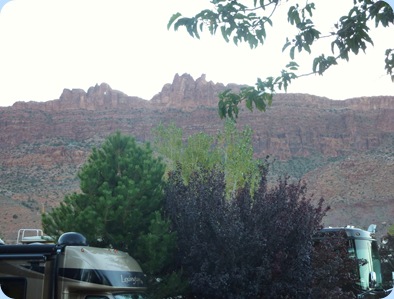 Utah OK RV Park View out Back Window