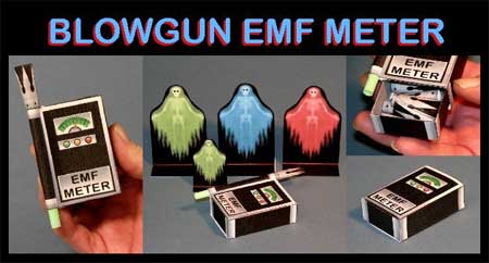 Blowgun EMF Meter Paper Toy