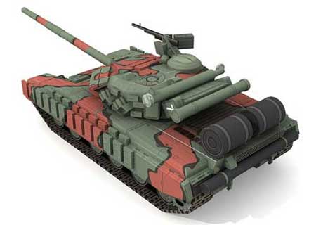 T-64B Soviet Main Battle Tank Papercraft
